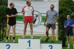 Siegerehrung 400m M50 Joachim Hickisch, Wolfgang Krehmke, Lothar Kaseder und Rudolf König