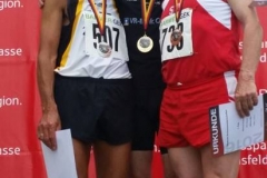 Helmut Meier, Karl Dorschner und Wilfried Heckner Siegerehrung 100m M65