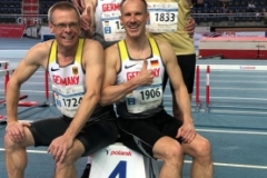 Leider lief die deutsche 4x200m-Staffel mit Czeslaw Pradzynski (3.v.li.) trotz starker Leistung mit Platz 4 knapp an Bronze vorbei.
