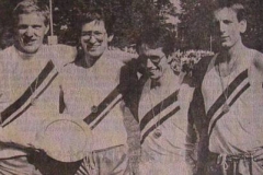 Dobrock Bergfest 1983 Sieger 4x100m Staffel v.l.n.r.: Michael Putzas, Jürgen Umann, Karl Wolf, Frans Krechting