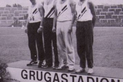 4x400m Staffel Deutscher Vizemeister 1987 Karl Wolf, Jürgen Umann, Hans-Hermann Neblung, Detlef Wickman