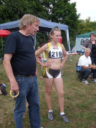 Trainer Hans-Hermann Neblung mit Doreen Brünjes