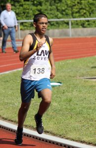 Safin Arshad lief über 800 m eine neue persönliche Bestleistung und kam in der Gesamtwertung auf den dritten Platz.