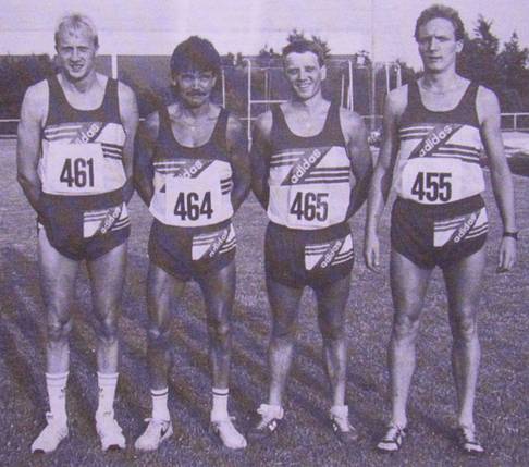 Die LAV- Langstreckler: v.l.n.r.: Wilfried Schindowski, Kurt Janitzki, Simon Verlaat und Frans Lucas.